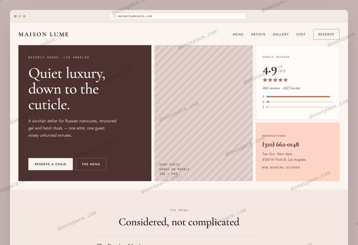 Maison Lume Nail Atelier concept mockup